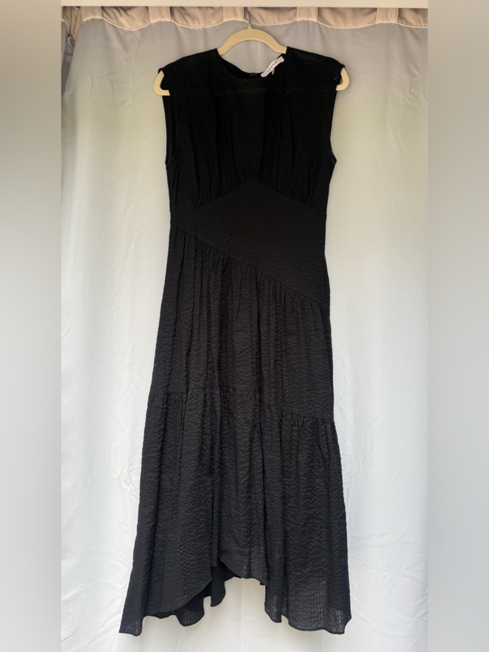 Frame Black Sleeveless Textured Maxi Dress